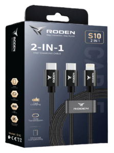 Roden 2 IN 1 Charging Cable 1.2M