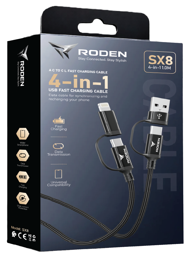 Magnetic 4-IN-1 Data Cable