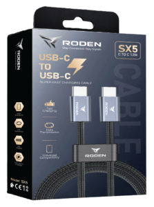 Roden 100W FULLY COMPATIBLE BRAIDED FAST CHARGING CABLE