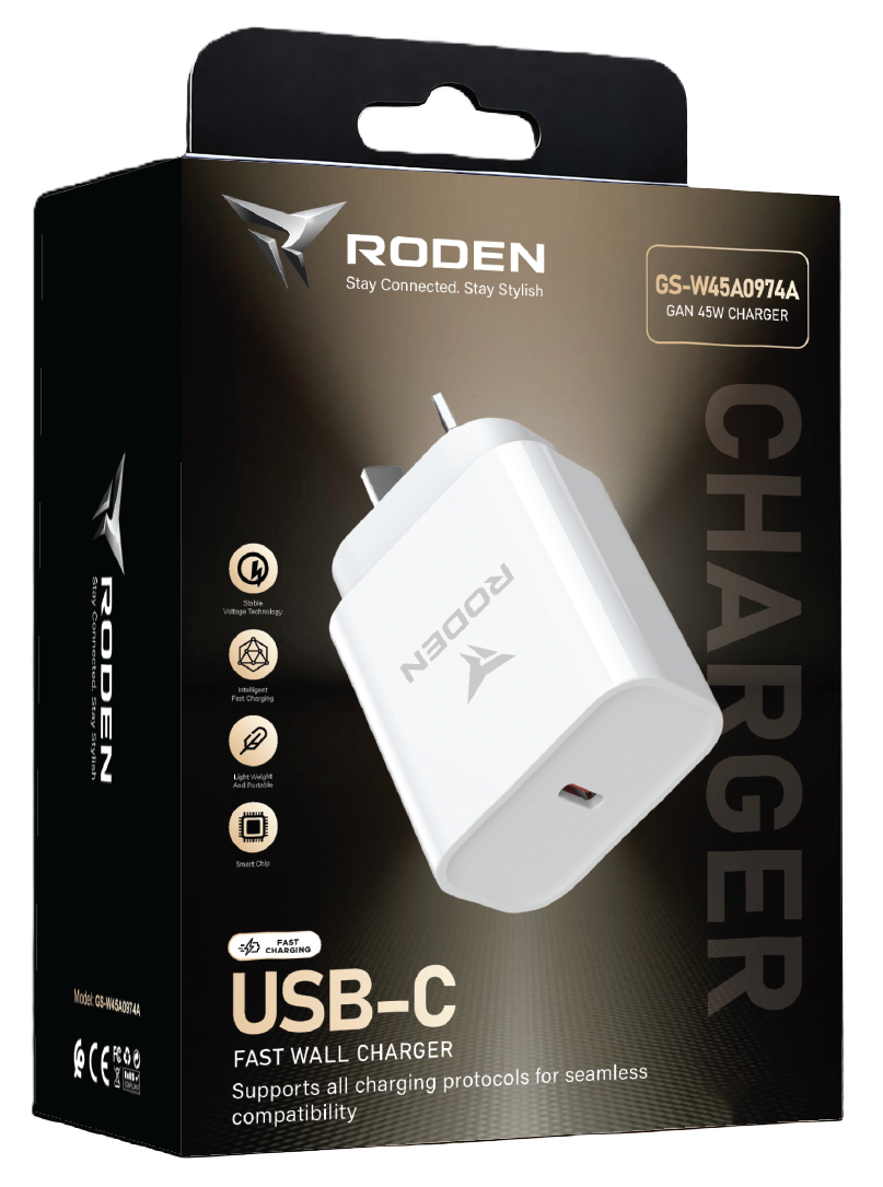 Roden 45W USB-C Fast Wall Charger